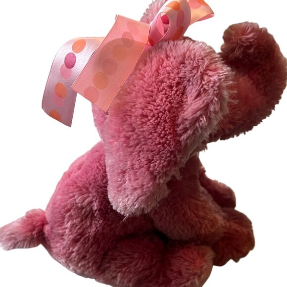 Applause Pink Baby Elephant With Pink Bow Plush Stuffed Animal Big Ears Soft 12" - Picture 4 of 9
